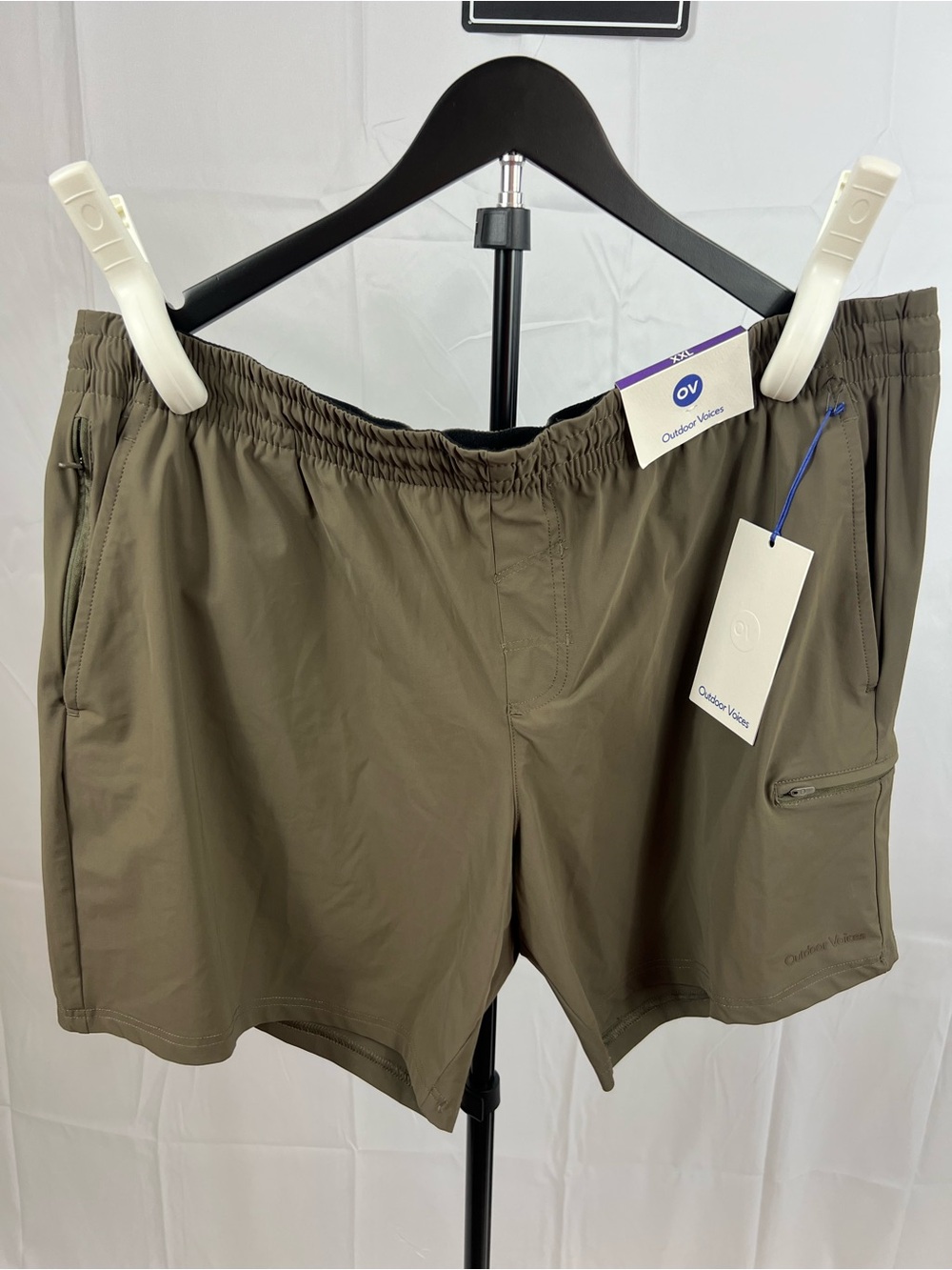 NWT Outdoor Voices HiFlex Shorts 7” Inseam Brown Size XXL